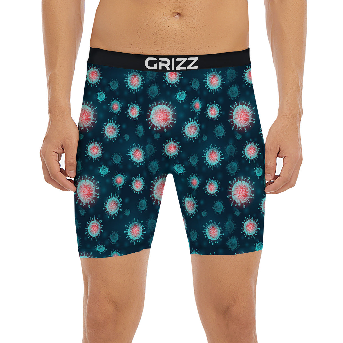 Infection Virus Print Pattern Boxer Briefs-grizzshop