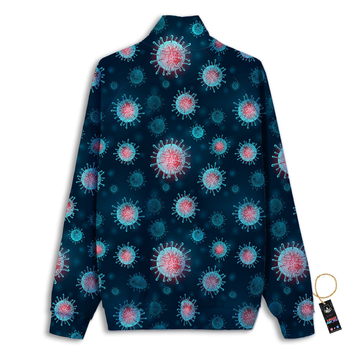 Infection Virus Print Pattern Track Jacket-grizzshop