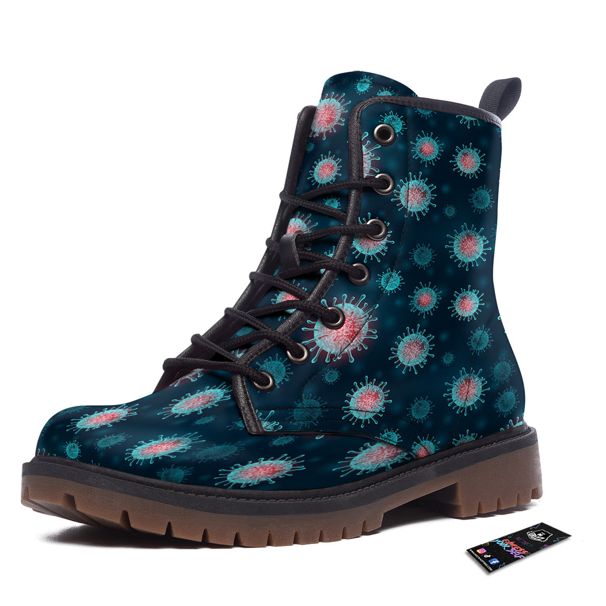 Infection Virus Print Pattern Work Boots-grizzshop