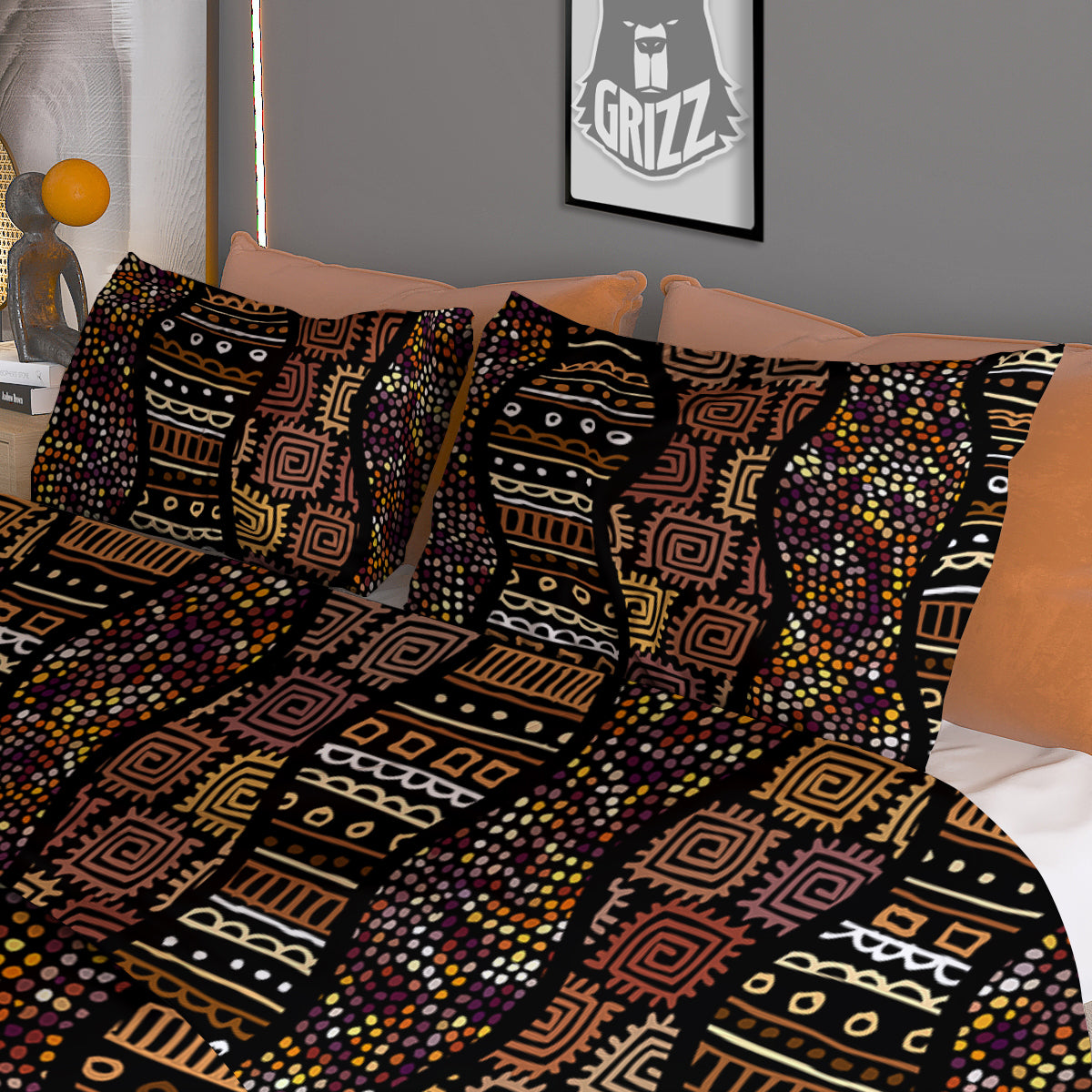 Inspired African Afro Print Pattern Duvet Cover Bedding Set
