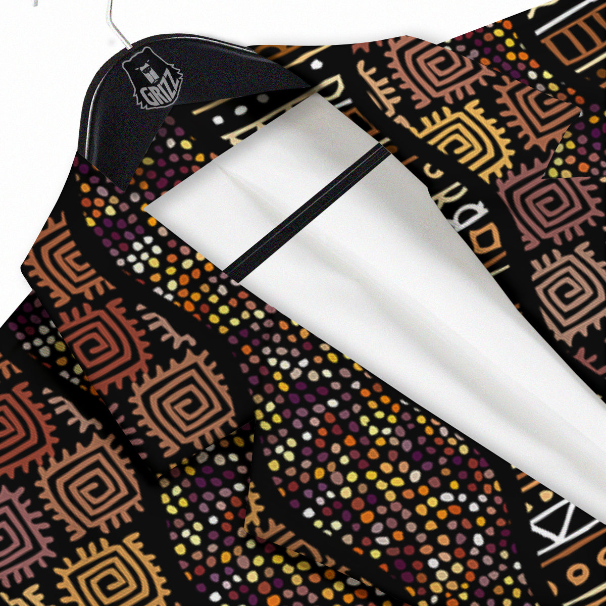 Inspired African Afro Print Pattern Men's Sport Coat-grizzshop