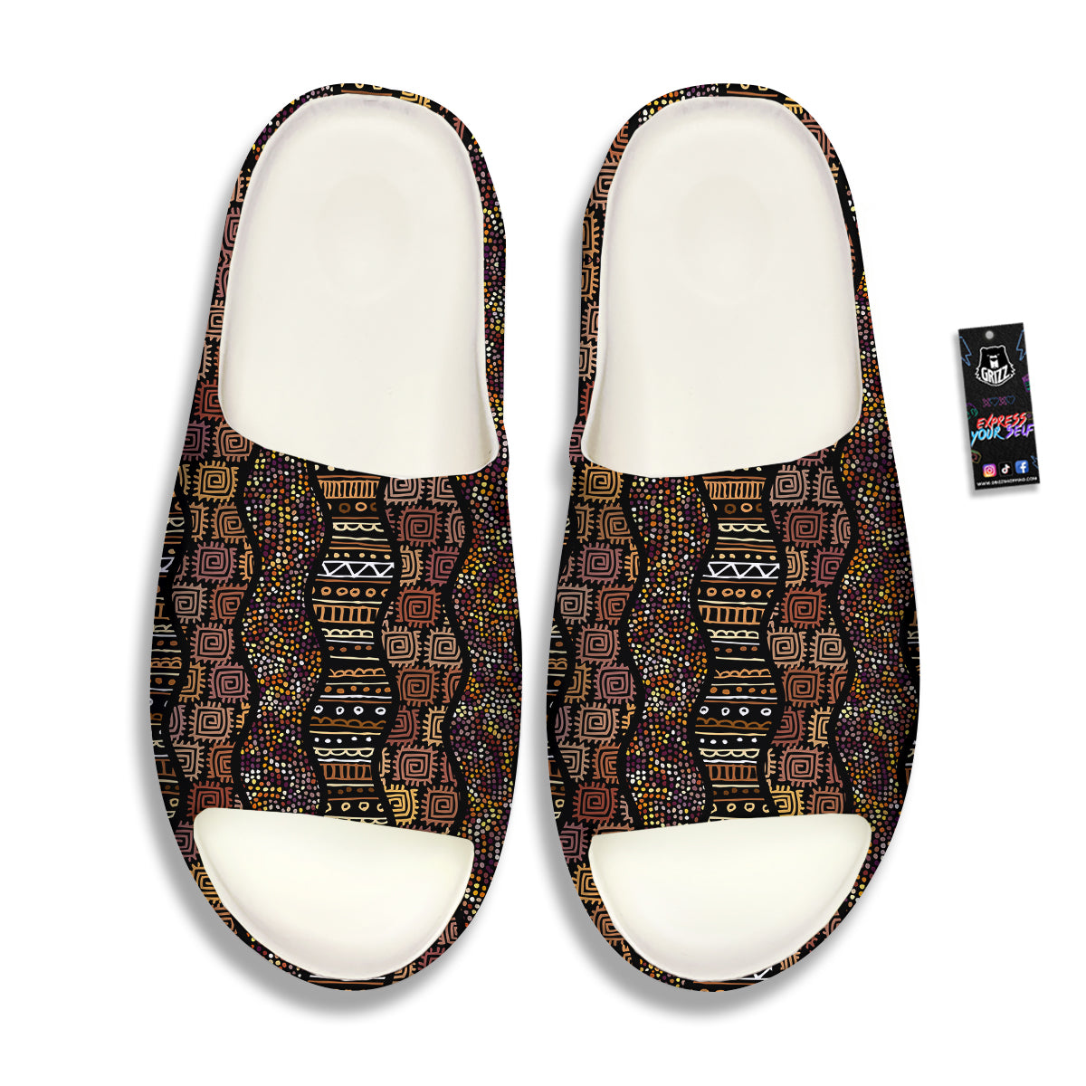 Inspired African Afro Print Pattern Sandals-grizzshop