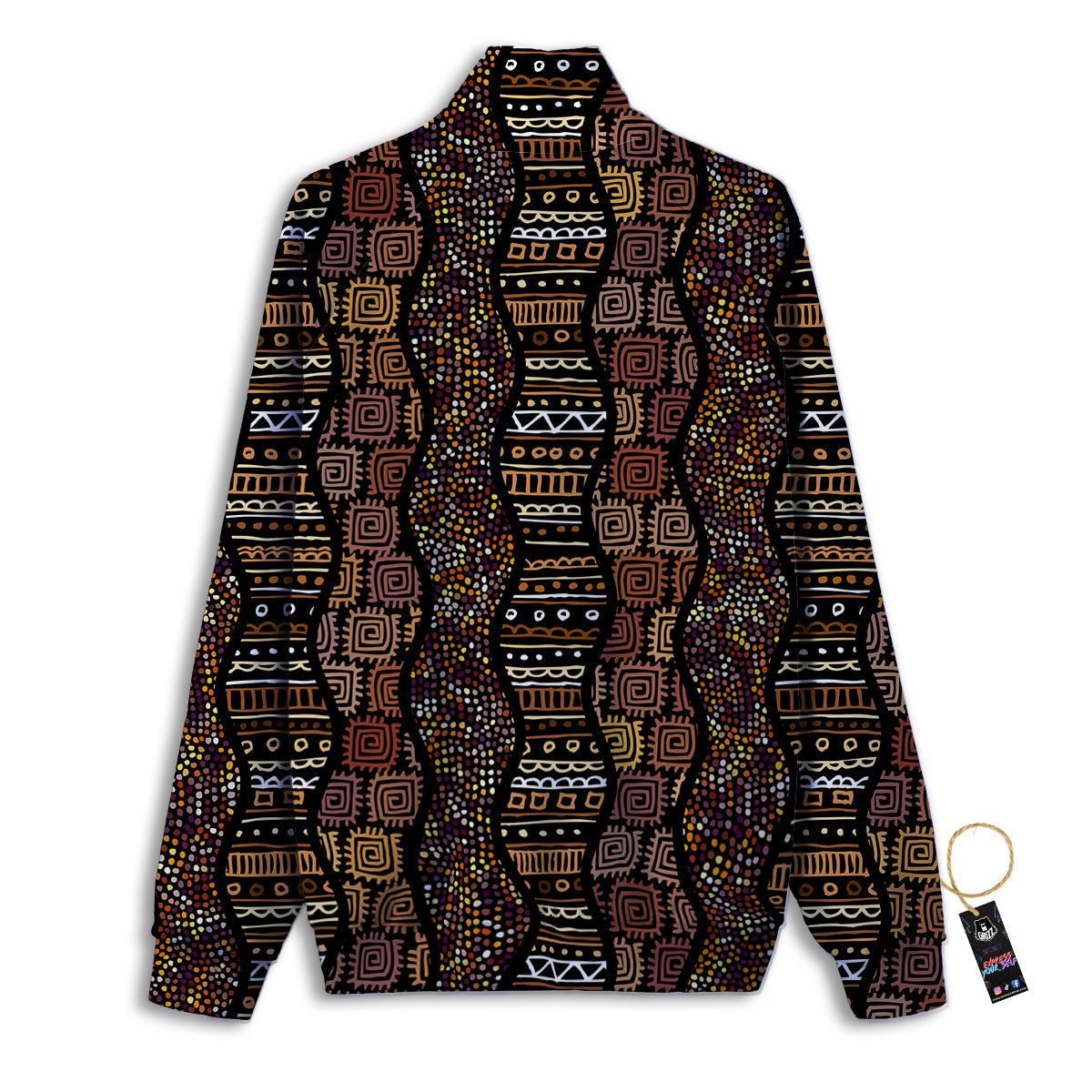 Inspired African Afro Print Pattern Track Jacket-grizzshop