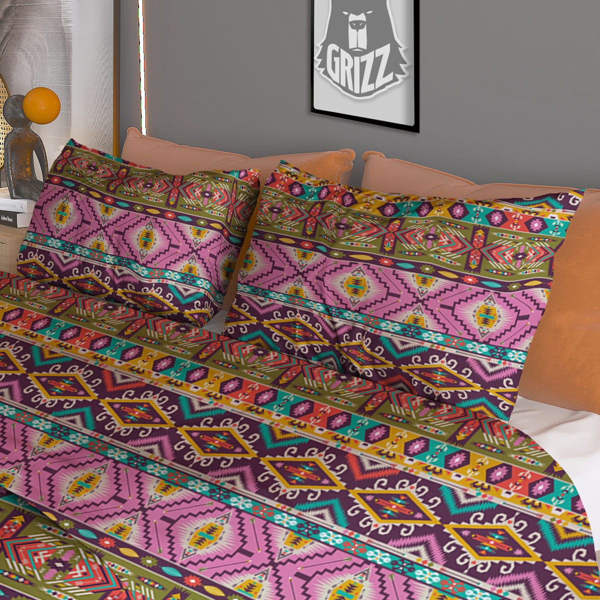 Hand Sign Gay Pride Print Pattern Duvet Cover Bedding Set