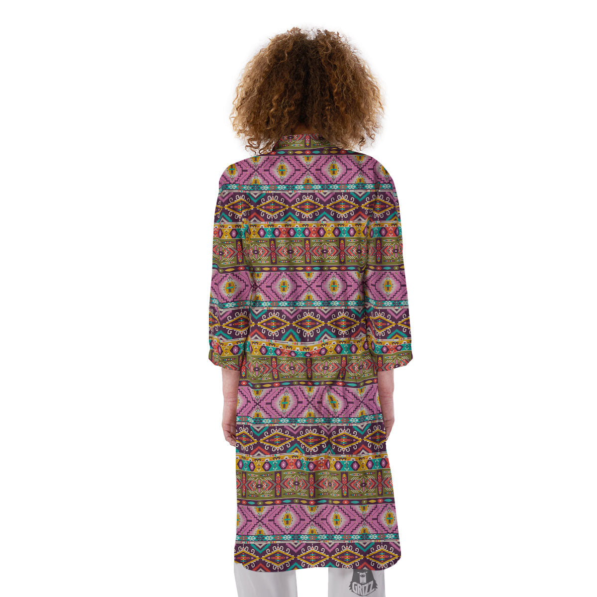 Inspired African Colorful Print Pattern Kimono-grizzshop