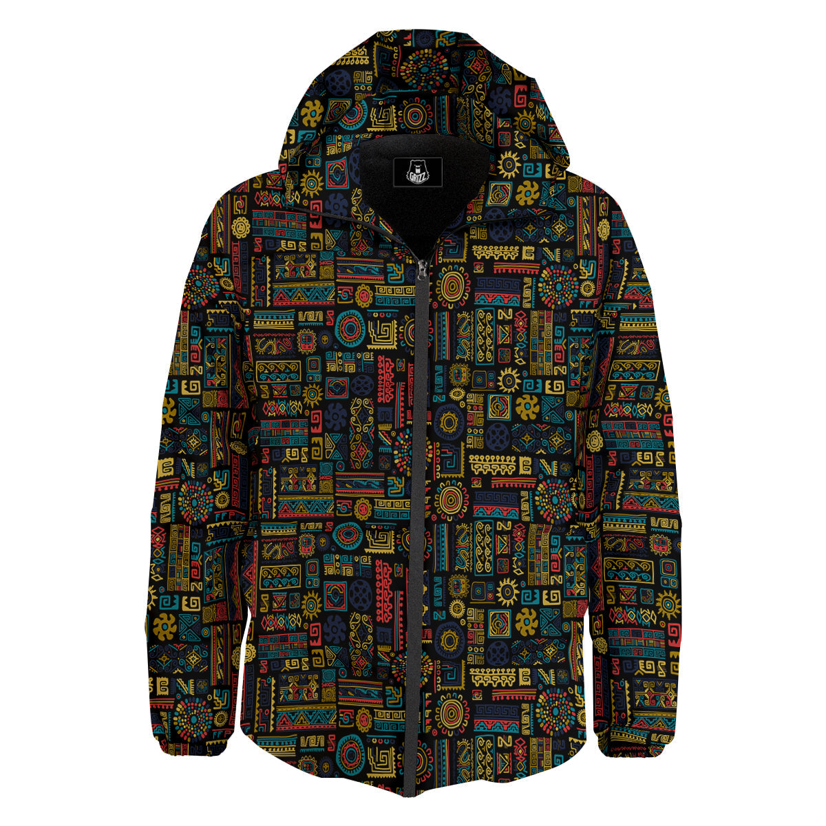 Inspired African Tribal Print Pattern Down Jacket-grizzshop