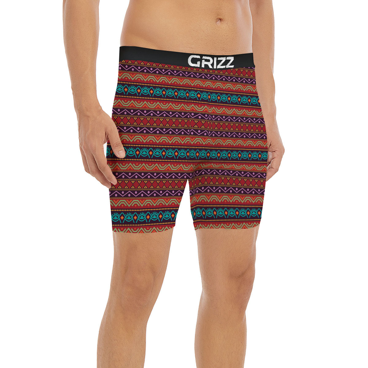 Inspired Afro Ethnic Print Boxer Briefs-grizzshop