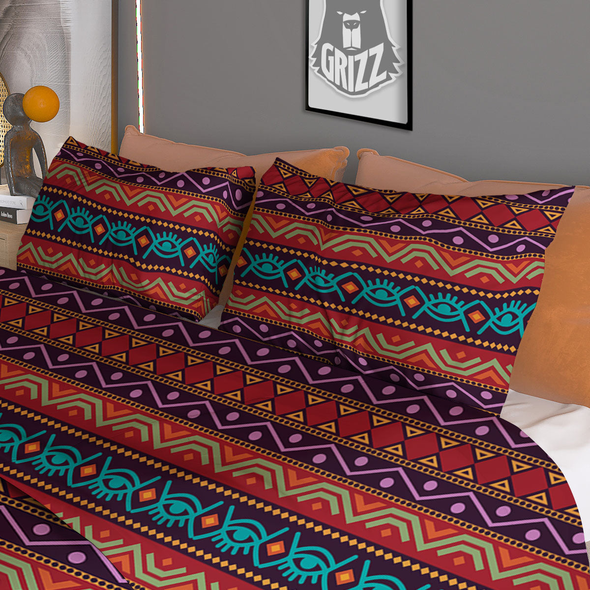 Inspired Afro Ethnic Print Duvet Cover Bedding Set