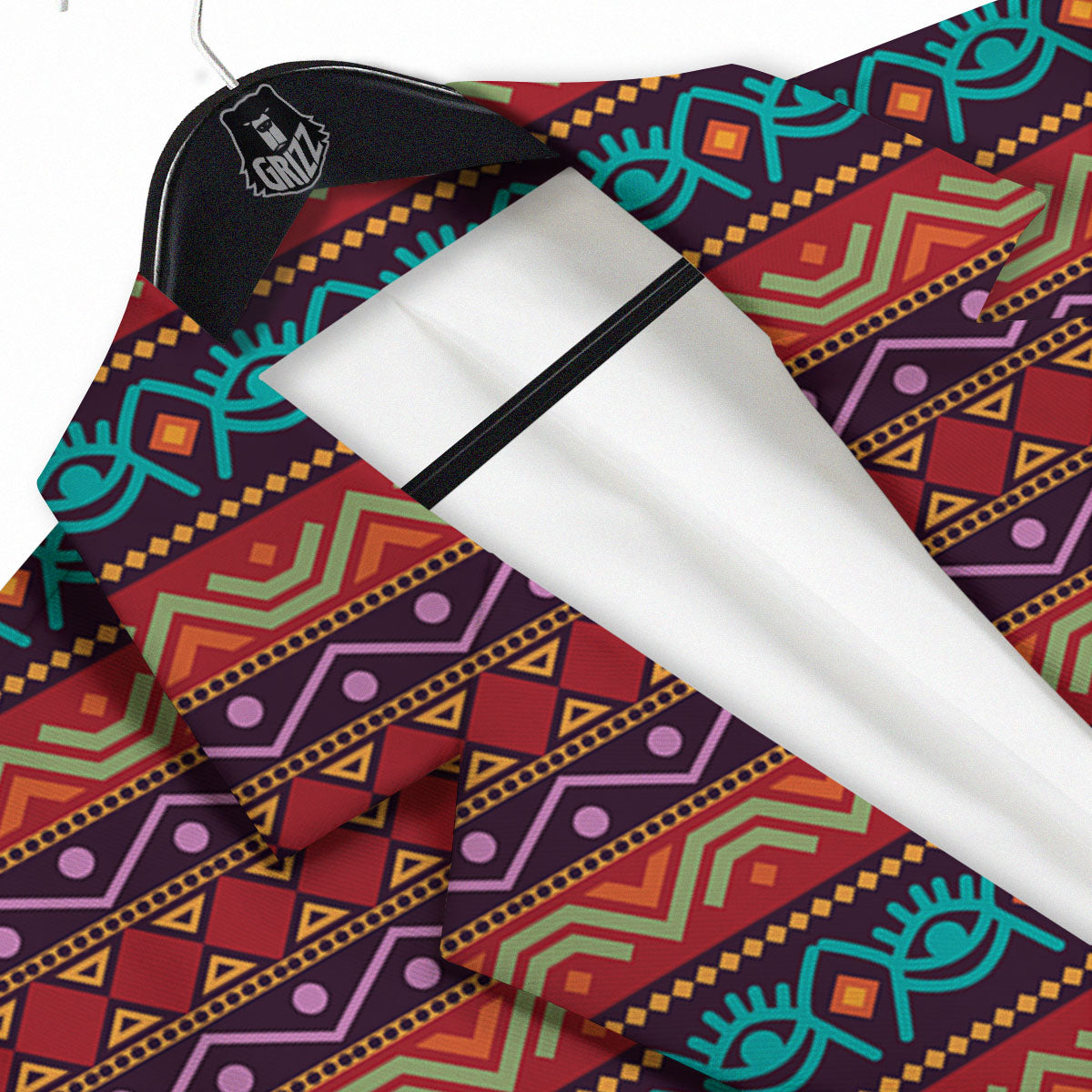 Inspired Afro Ethnic Print Men's Sport Coat-grizzshop