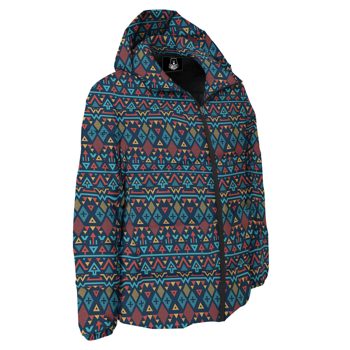 Inspired Ethnic African Print Pattern Down Jacket-grizzshop