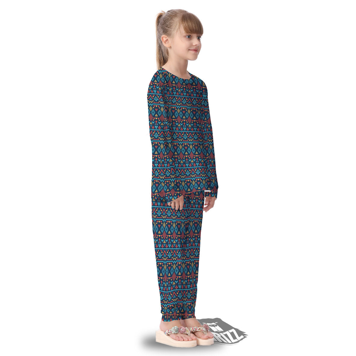 Inspired Ethnic African Print Pattern Kid's Pajamas-grizzshop
