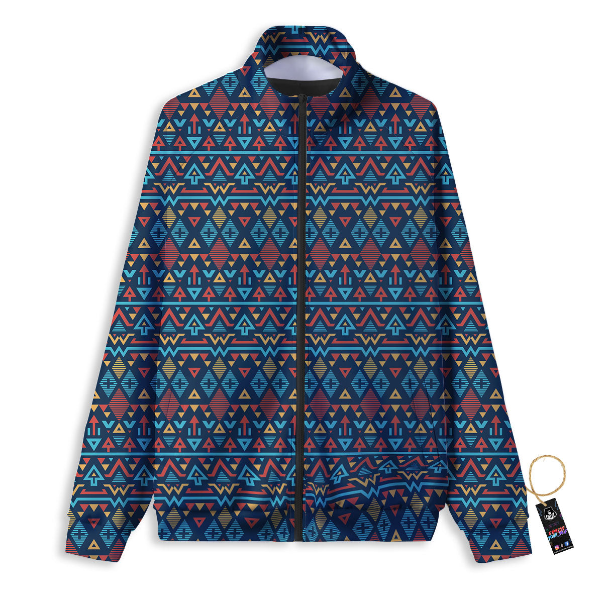 Inspired Ethnic African Print Pattern Track Jacket-grizzshop