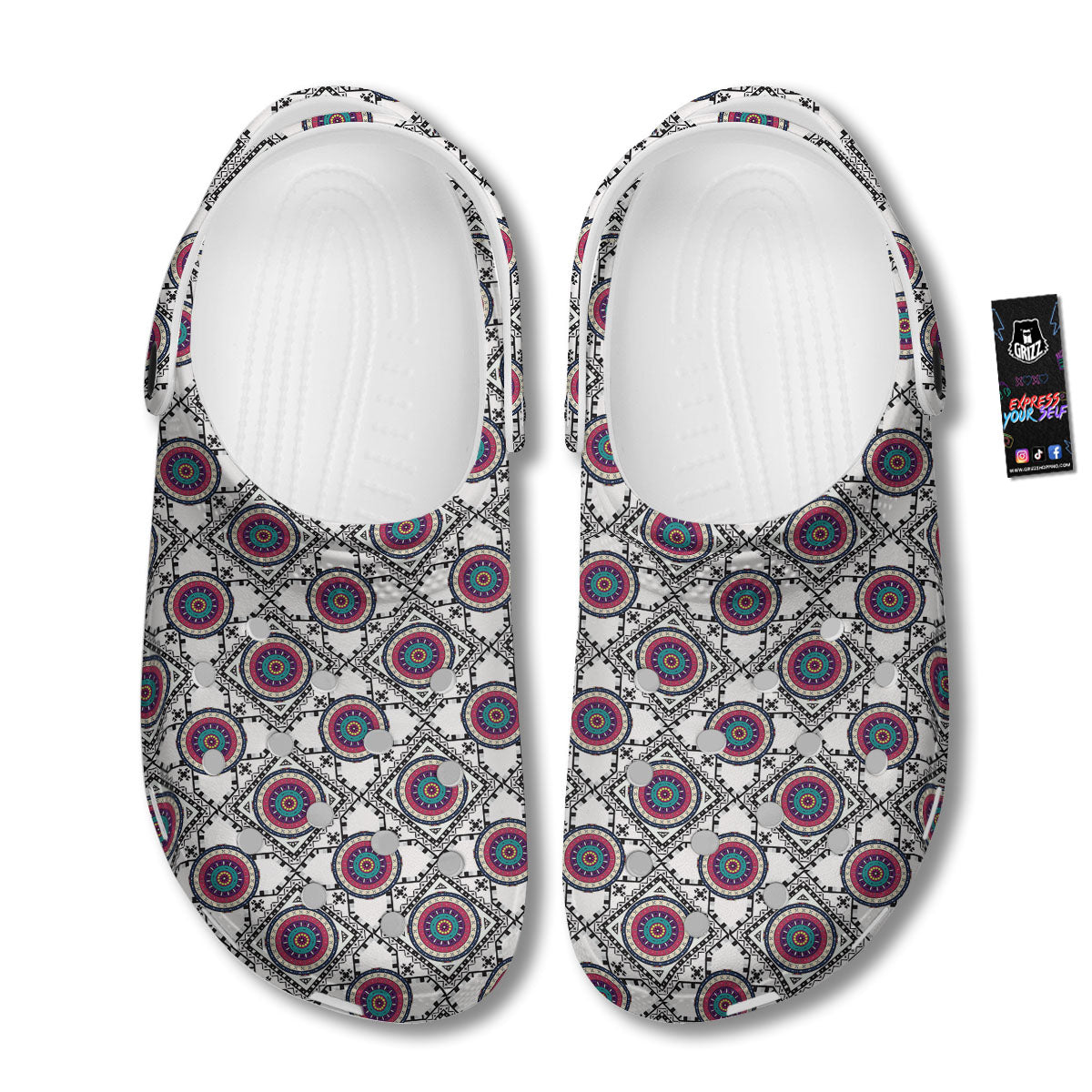 Inspired Native Indian Print Pattern Clog-grizzshop