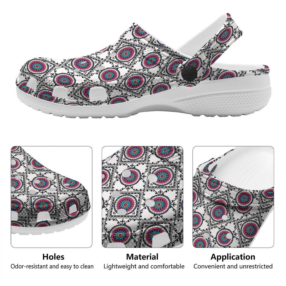 Inspired Native Indian Print Pattern Clog-grizzshop