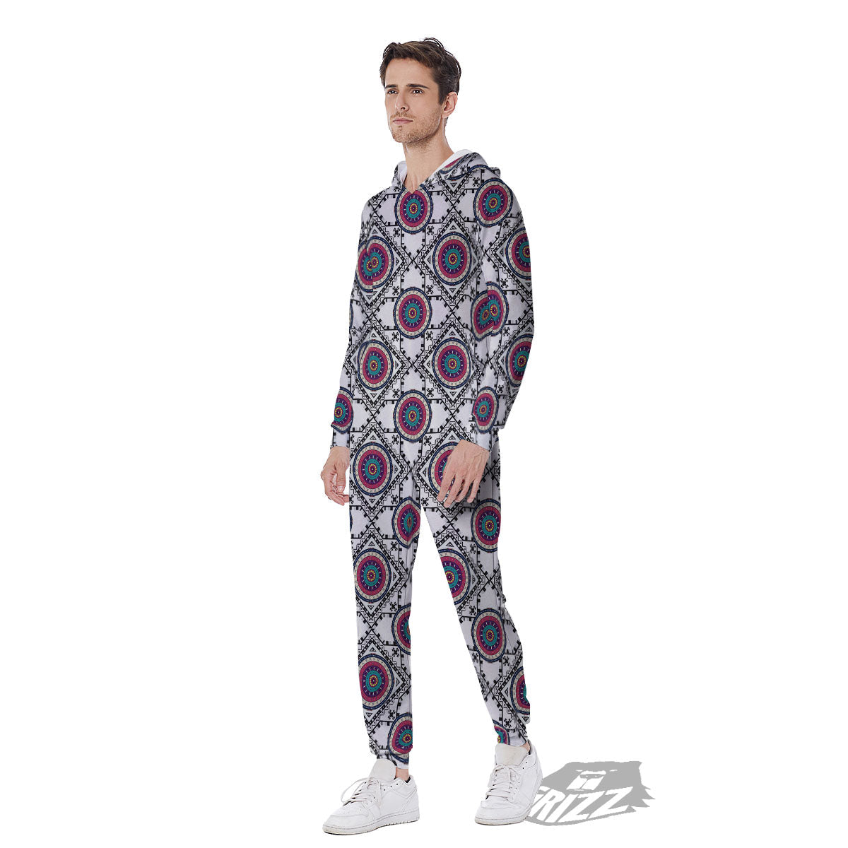 Inspired Native Indian Print Pattern Men's Jumpsuit-grizzshop