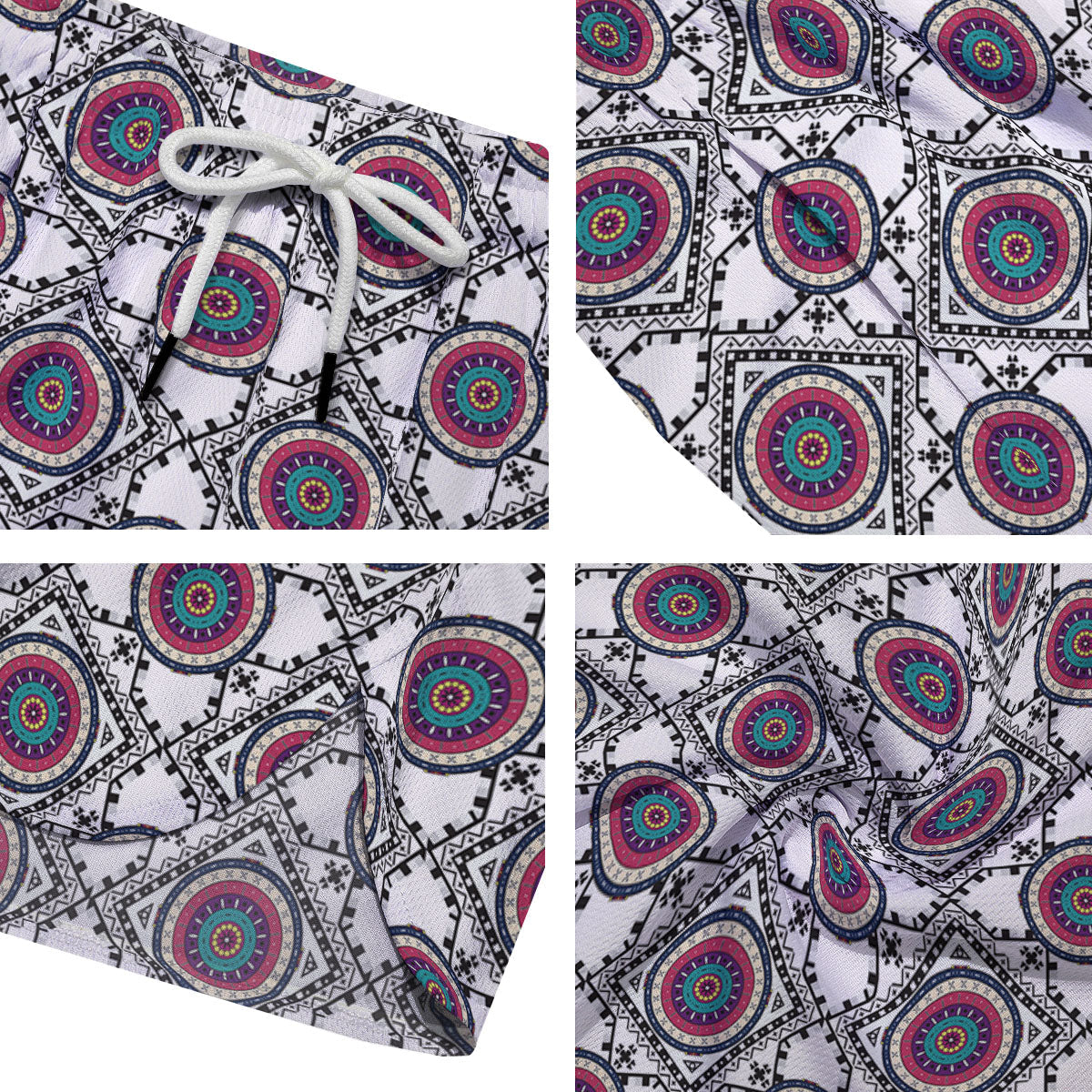Inspired Native Indian Print Pattern Men's Running Shorts-grizzshop