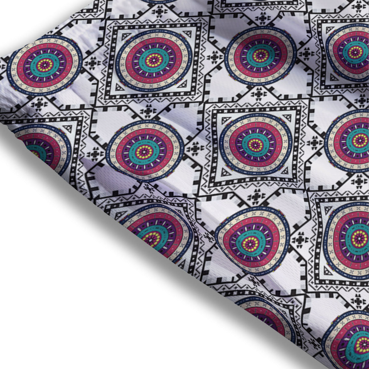 Inspired Native Indian Print Pattern Mesh Shorts