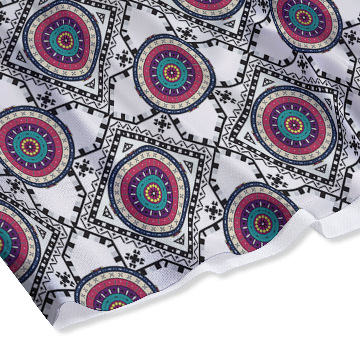 Inspired Native Indian Print Pattern Mesh Shorts-grizzshop