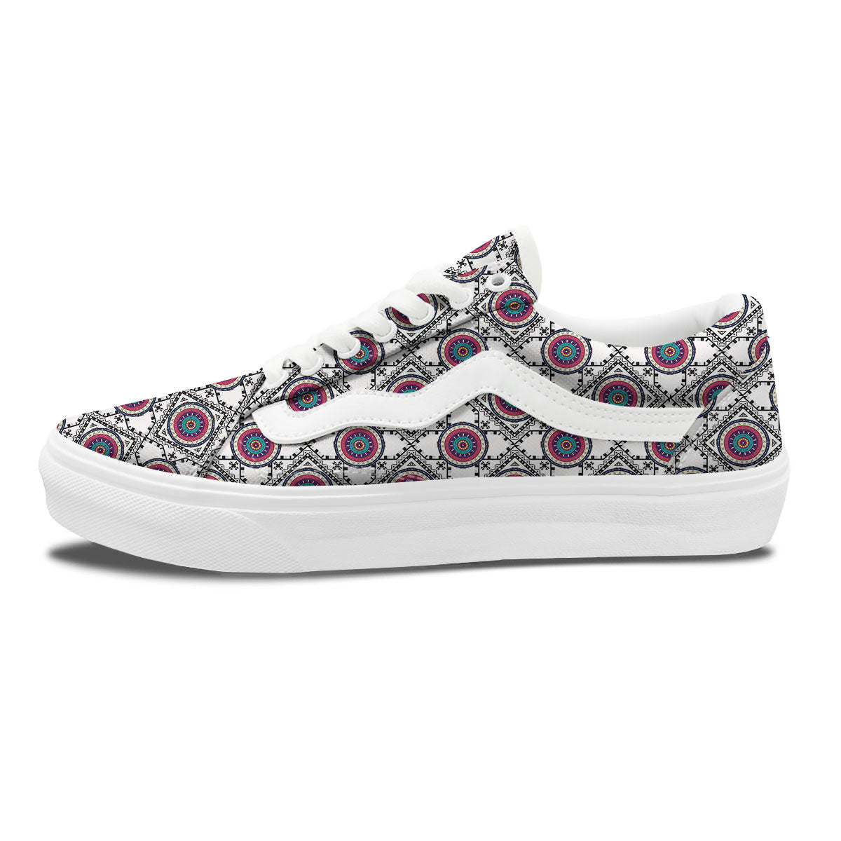 Inspired Native Indian Print Pattern Skate Shoes-grizzshop