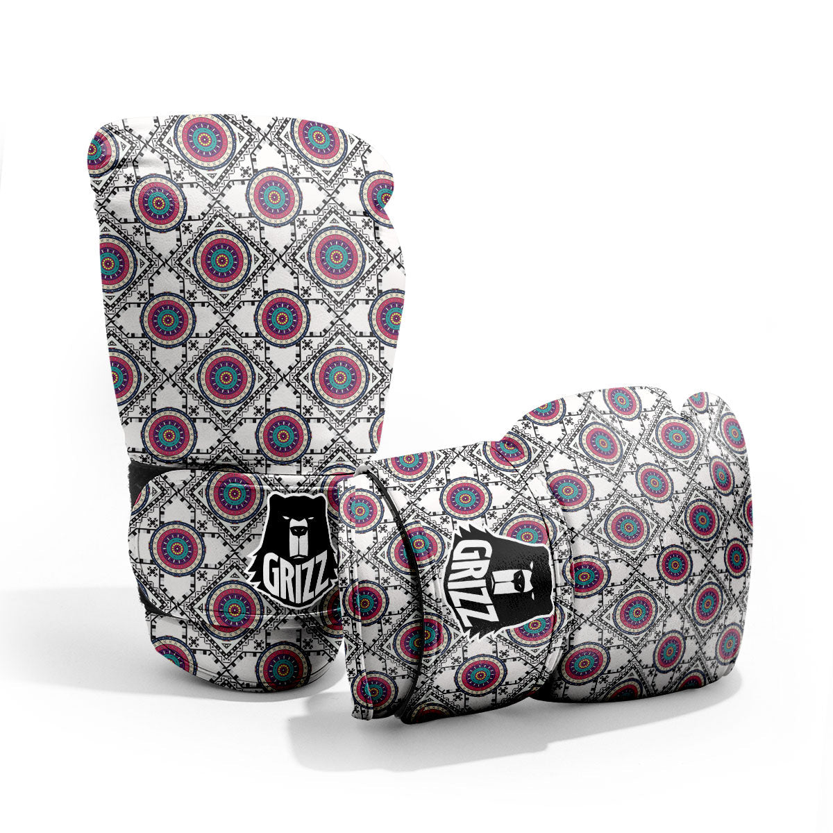 Inspired Native Indian Print Pattern Sparring Gloves-grizzshop