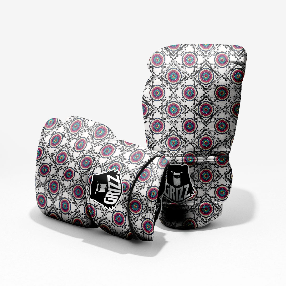 Inspired Native Indian Print Pattern Sparring Gloves-grizzshop