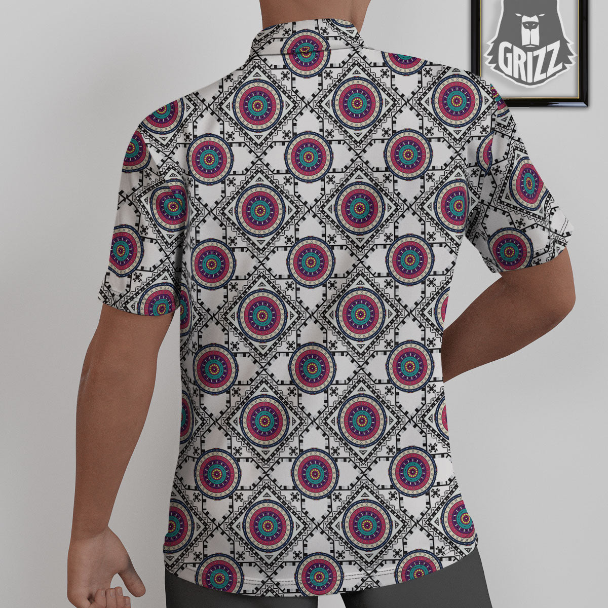 Inspired Native Indian Print Pattern Untucked Shirts-grizzshop