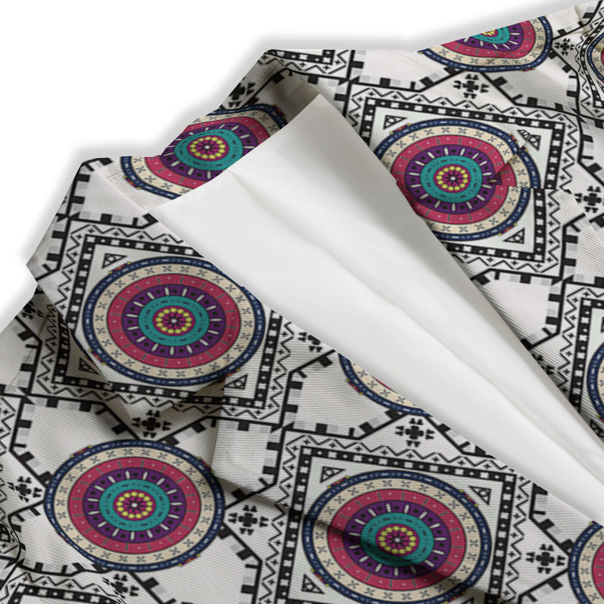 Inspired Native Indian Print Pattern Women's Blazer-grizzshop