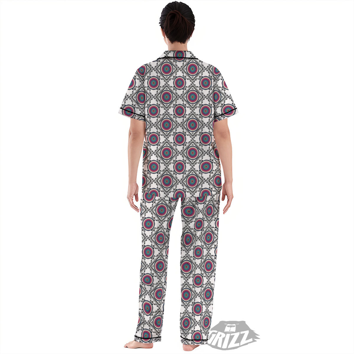 Inspired Native Indian Print Pattern Women's Pajamas Set-grizzshop