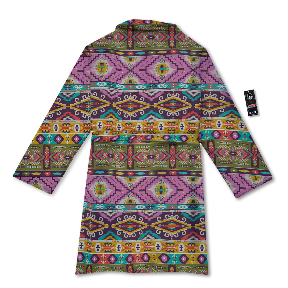 Inspired Native Print Pattern Bathrobe-grizzshop