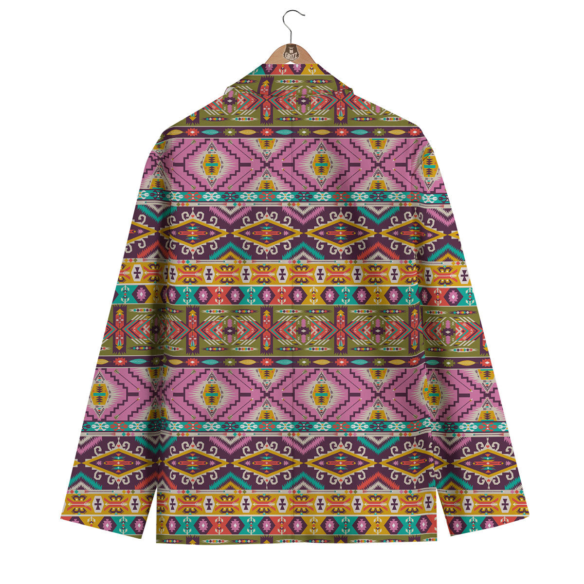 Inspired Native Print Pattern Men's Blazer-grizzshop