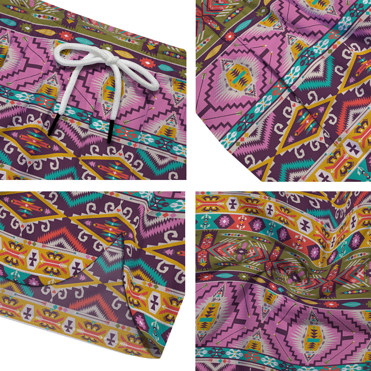 Inspired Native Print Pattern Men's Running Shorts-grizzshop