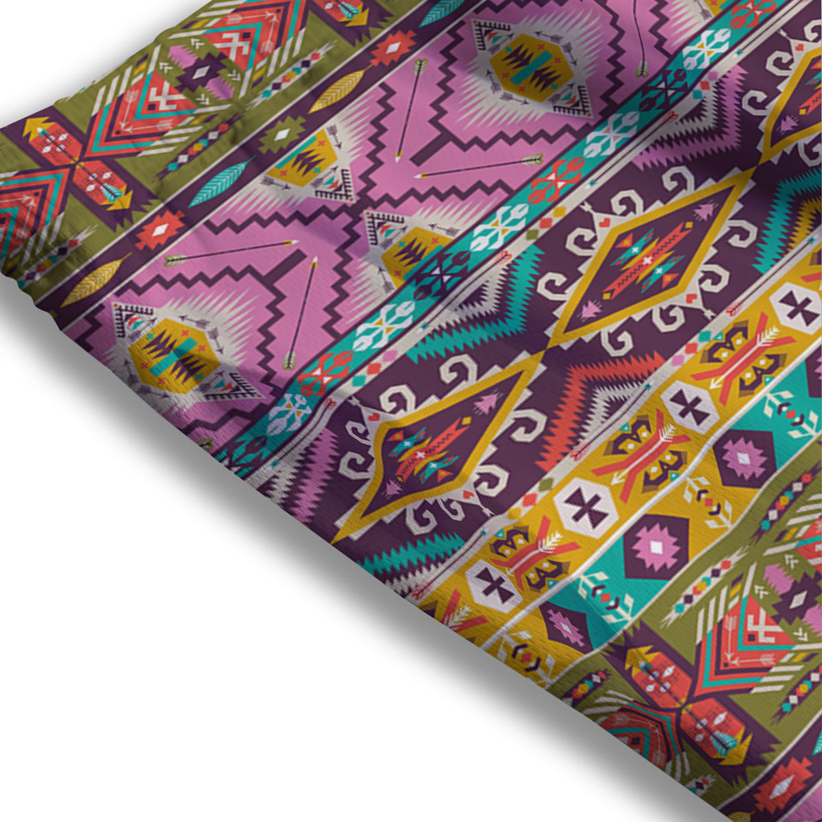 Inspired Native Print Pattern Mesh Shorts-grizzshop