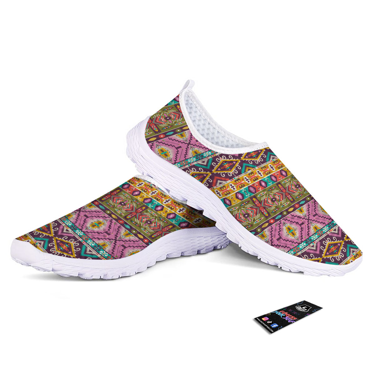 Inspired Native Print Pattern Nurse Shoes-grizzshop