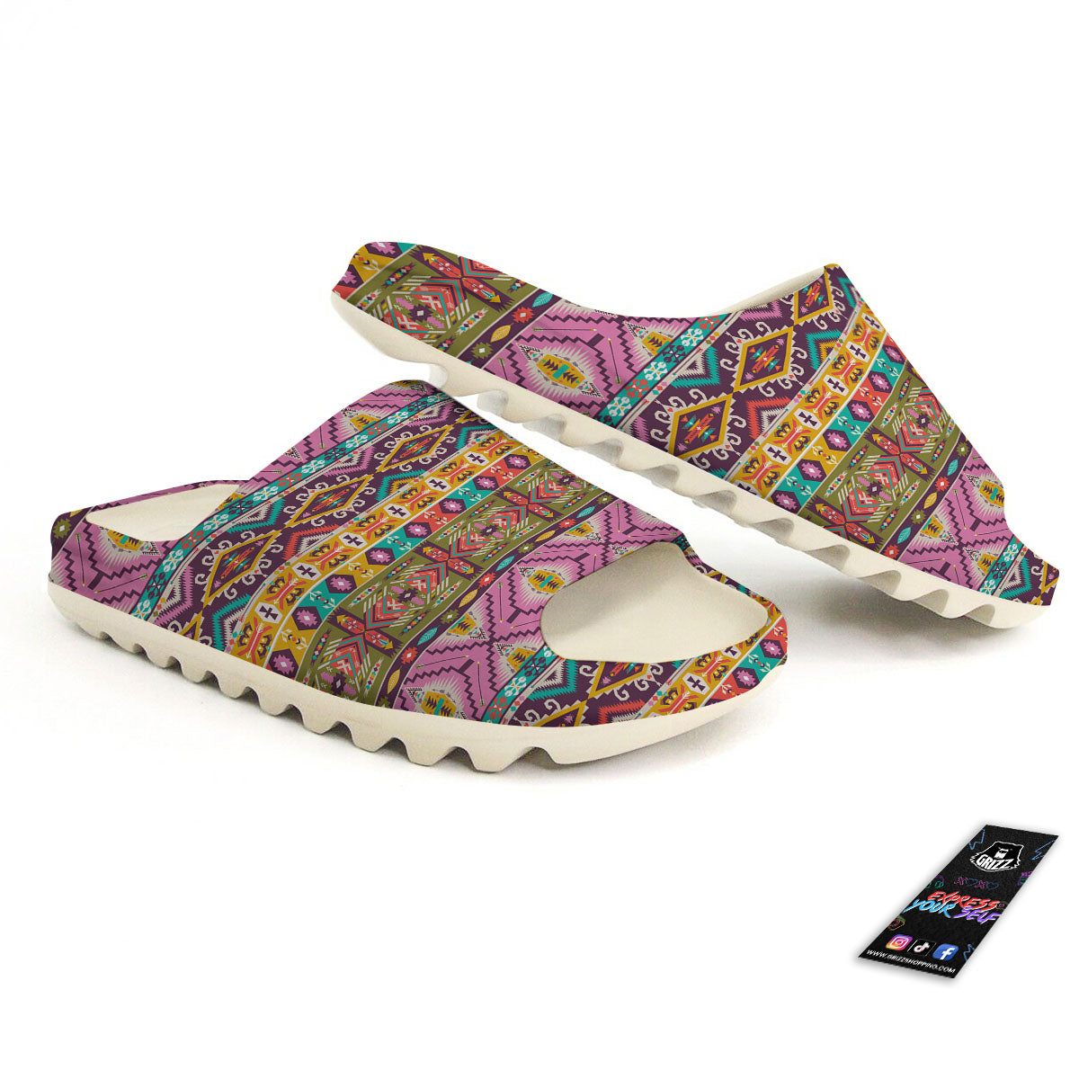 Inspired Native Print Pattern Sandals-grizzshop