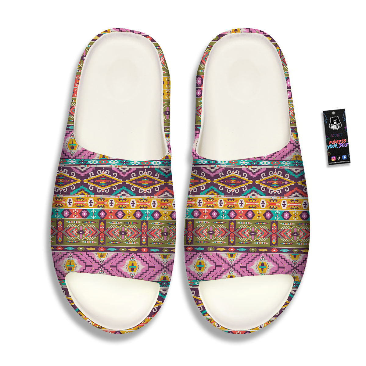 Inspired Native Print Pattern Sandals-grizzshop