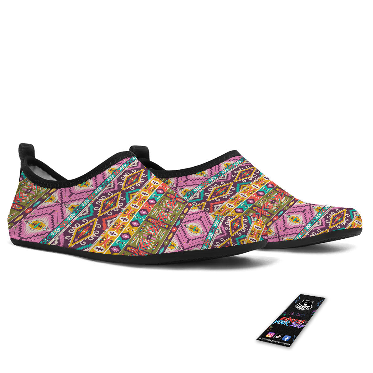 Inspired Native Print Pattern Water Shoes-grizzshop