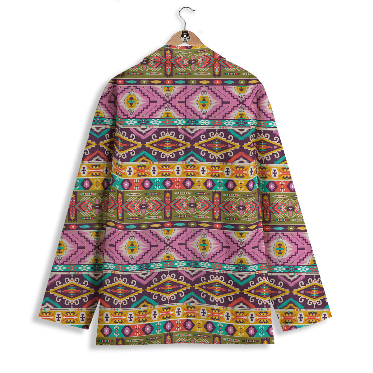 Inspired Native Print Pattern Women's Blazer-grizzshop