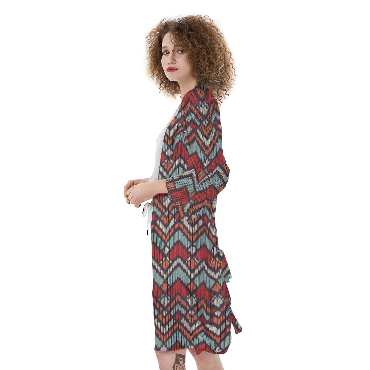 Inspired Native Tribal Print Pattern Kimono-grizzshop
