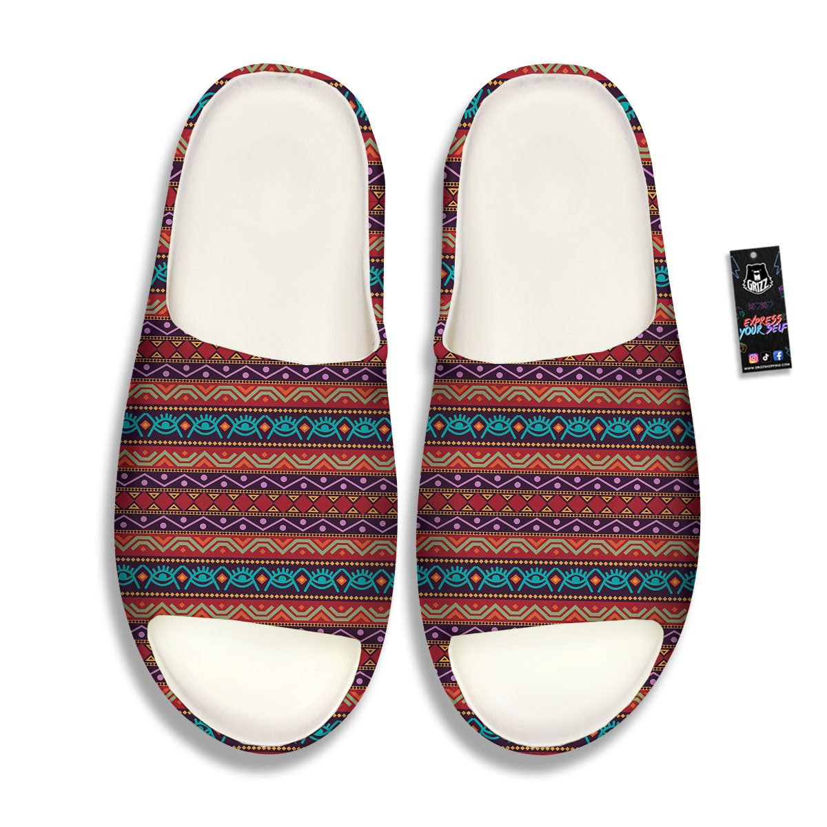 Inspired Afro Ethnic Print Sandals-grizzshop