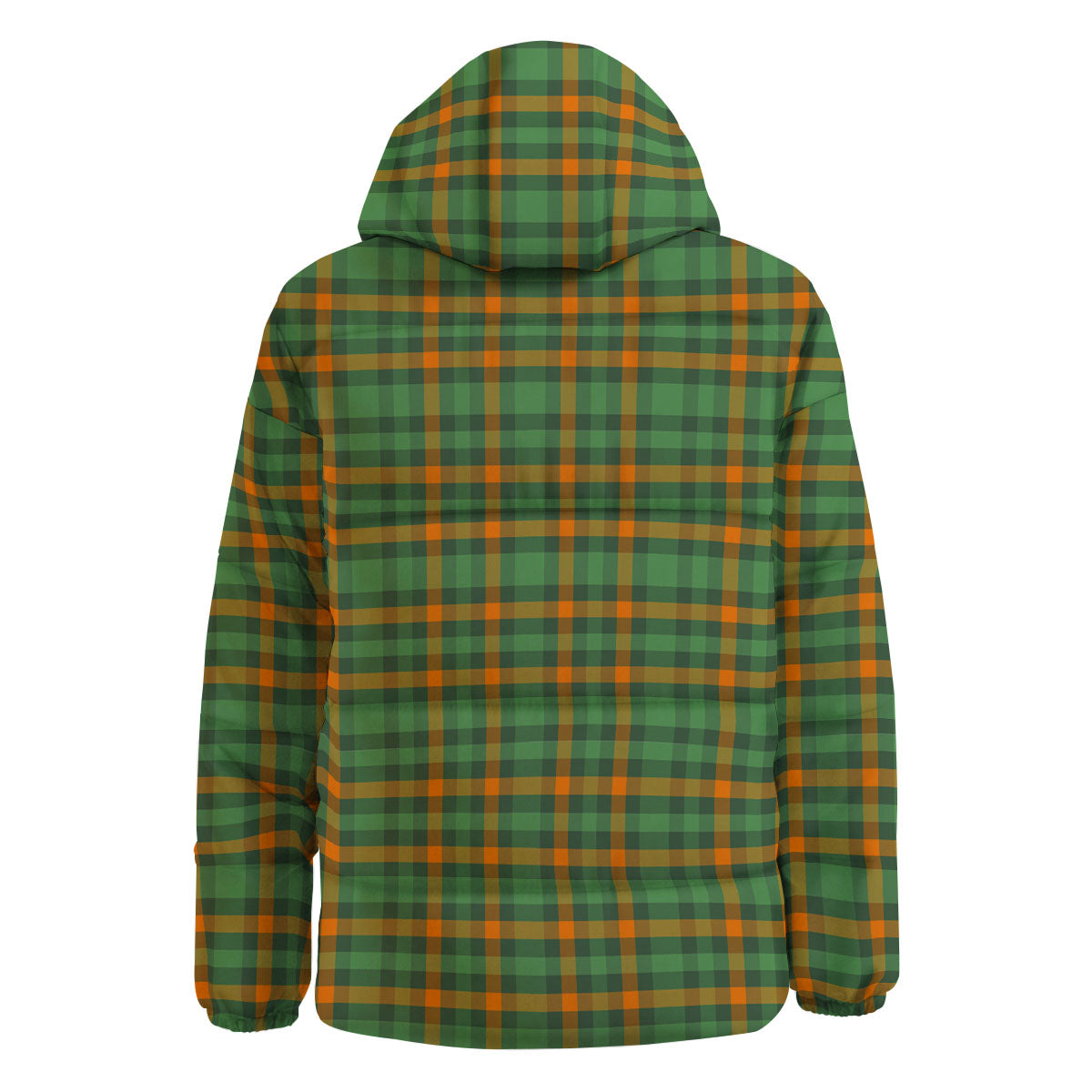 Irish Plaid Themed Print Pattern Down Jacket-grizzshop
