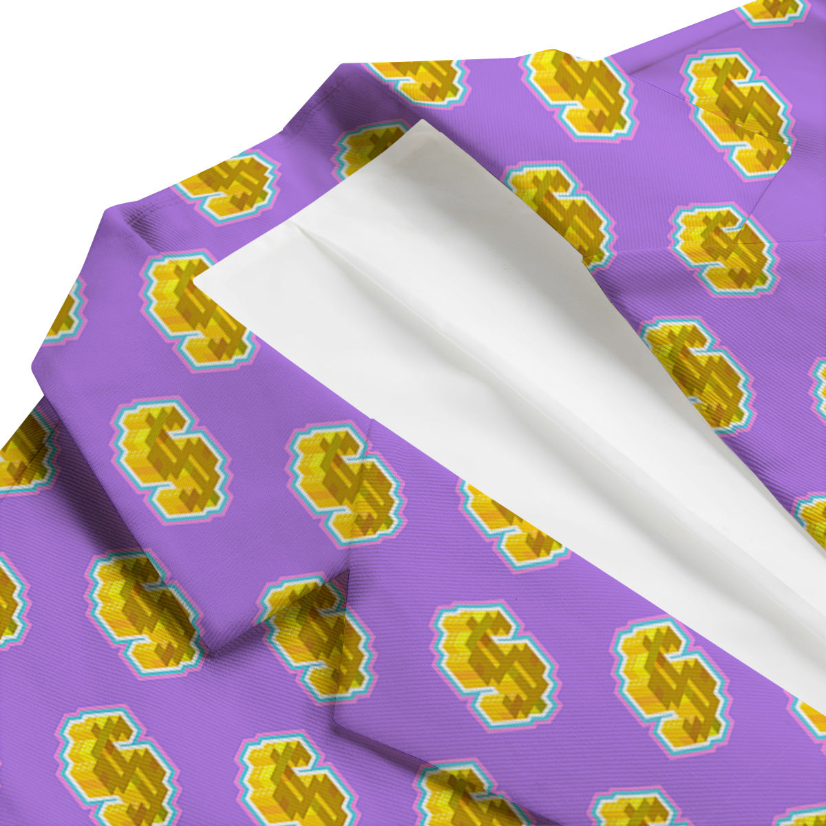 Isometric Gold Dollar Print Pattern Men's Blazer-grizzshop