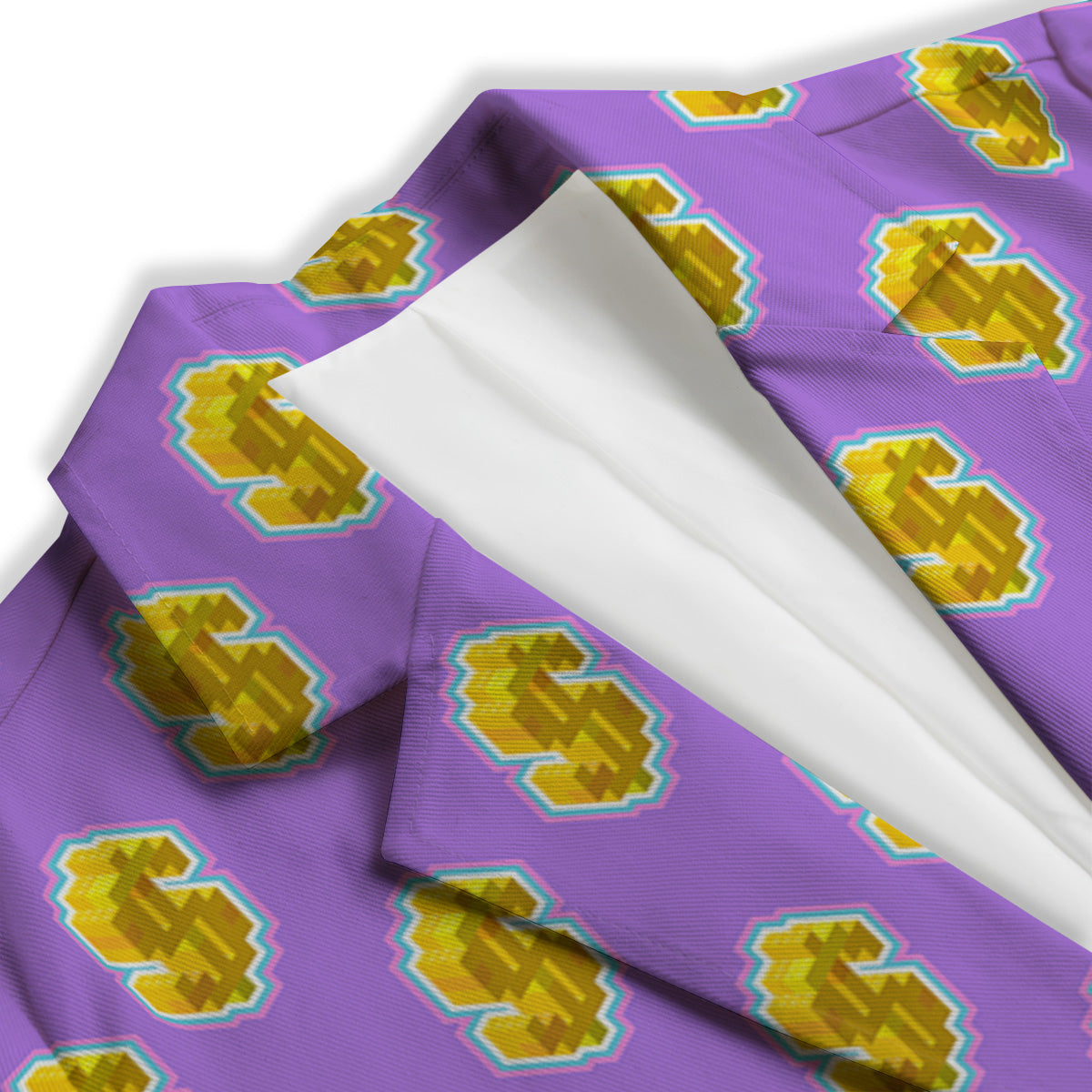 Isometric Gold Dollar Print Pattern Women's Blazer-grizzshop