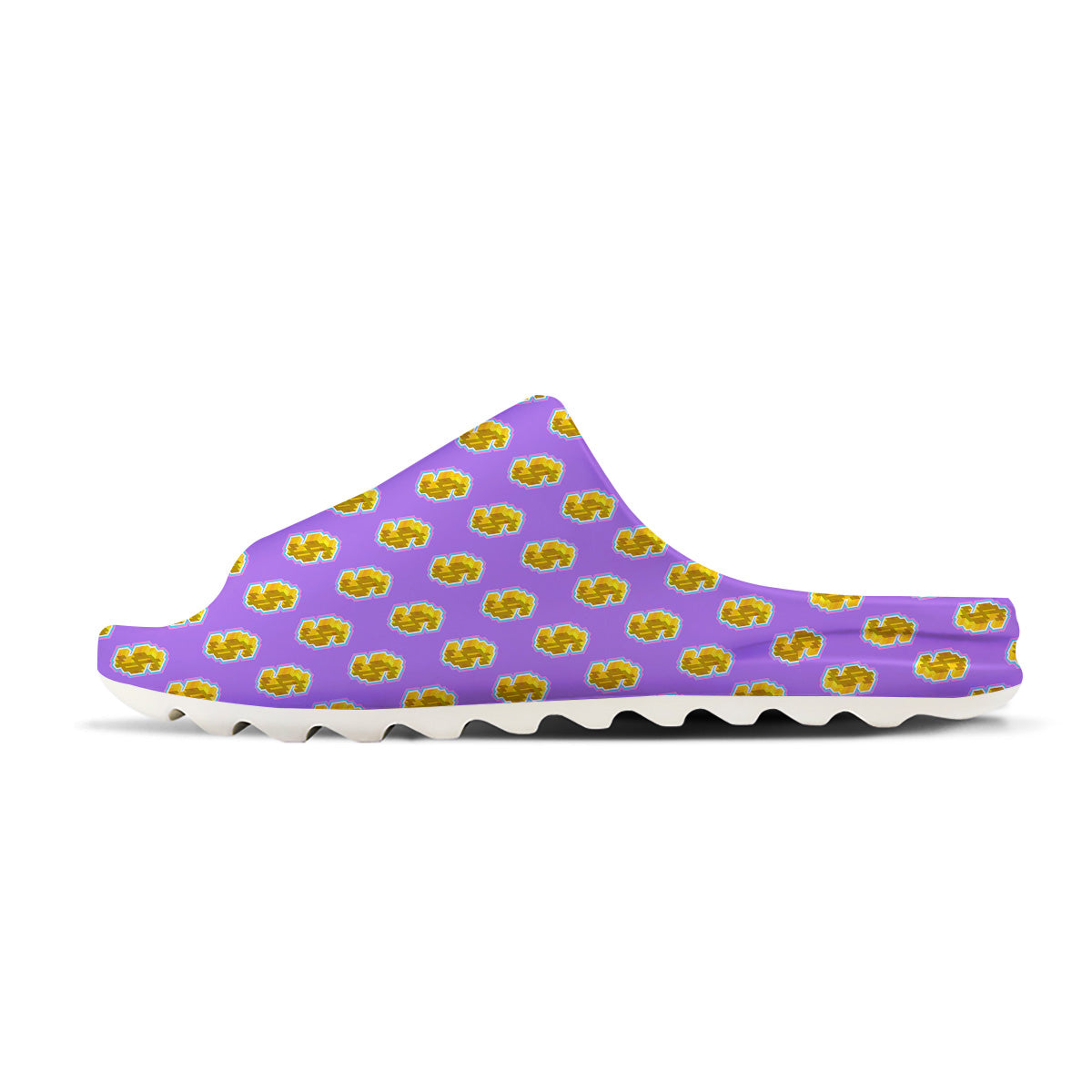 Isometric Gold Dollar Print Pattern Sandals-grizzshop
