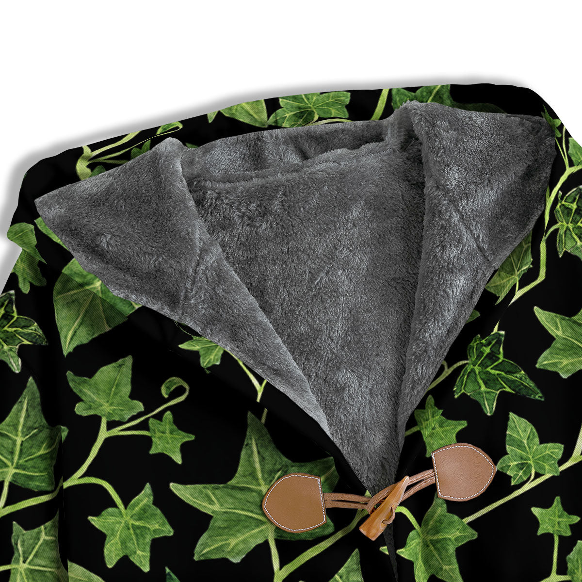 Ivy Leaf Green Print Men's Windbreaker Jacket-grizzshop