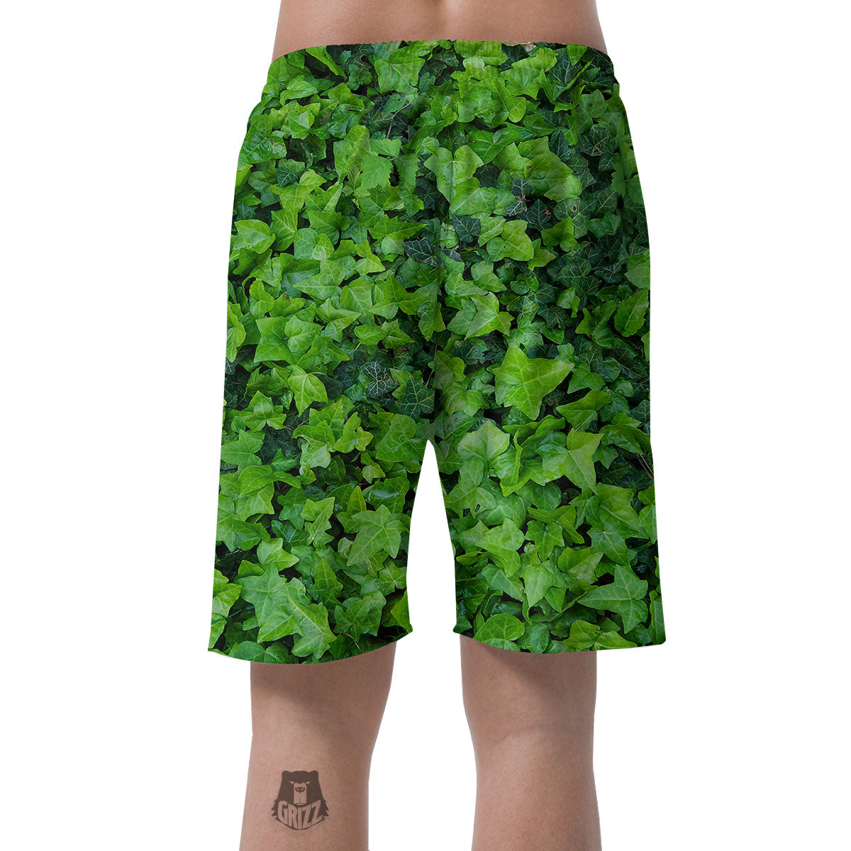 Ivy Wall Green Print Men's Shorts-grizzshop