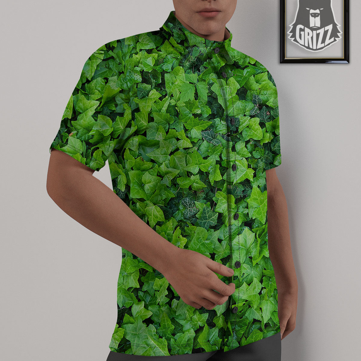 Ivy Wall Green Print Untucked Shirts-grizzshop