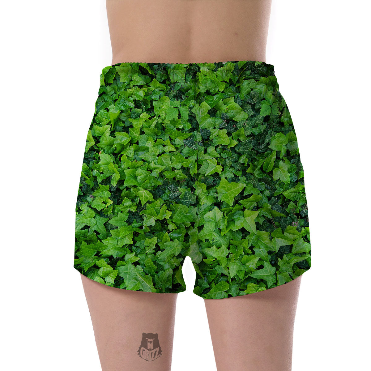 Ivy Wall Green Print Women's Shorts-grizzshop
