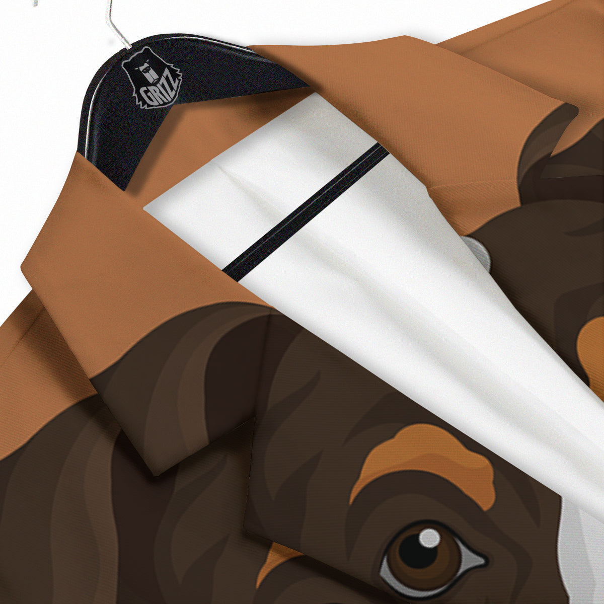 Jack Russell Terrier Cartoon Print Men's Sport Coat-grizzshop