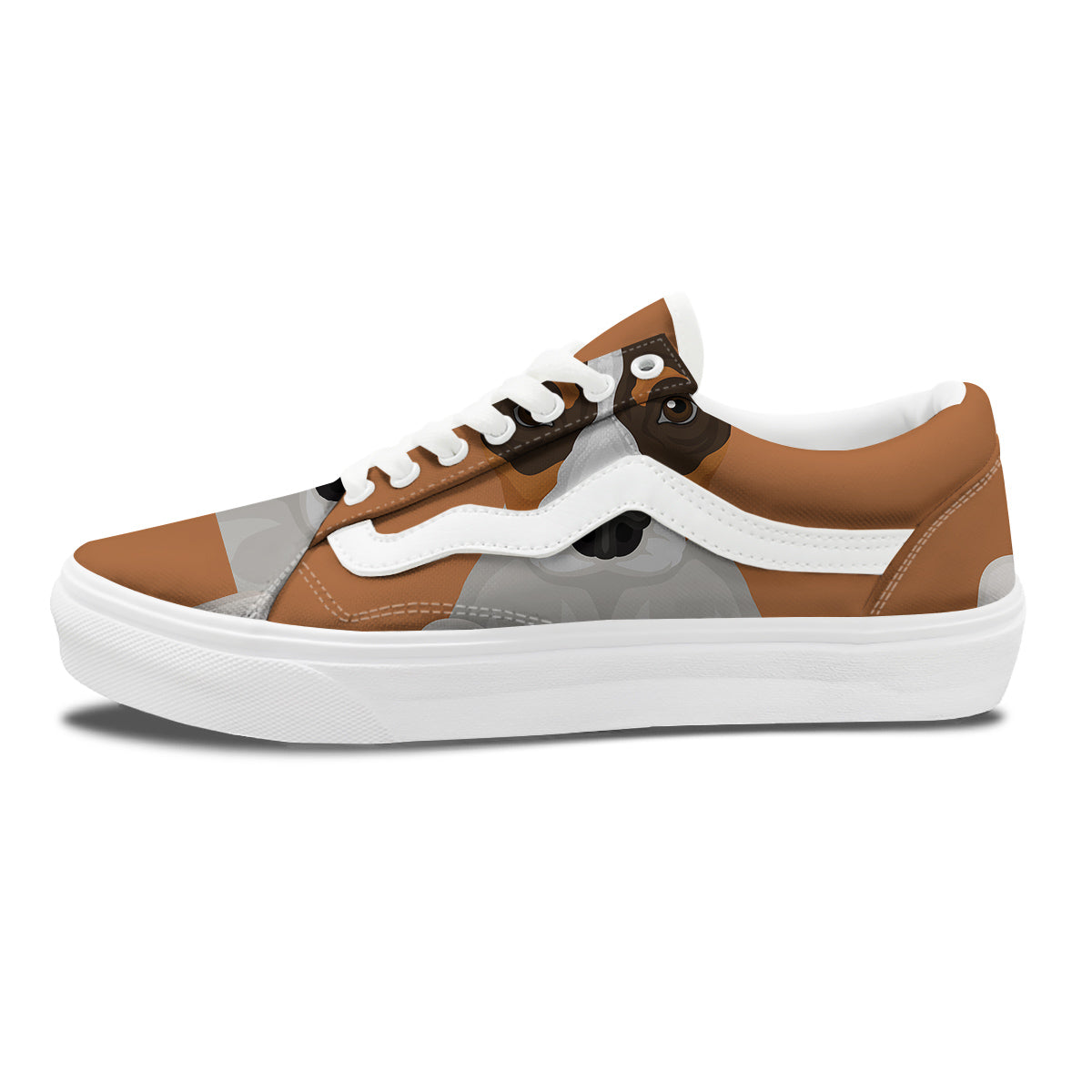 Jack Russell Terrier Cartoon Print Skate Shoes-grizzshop