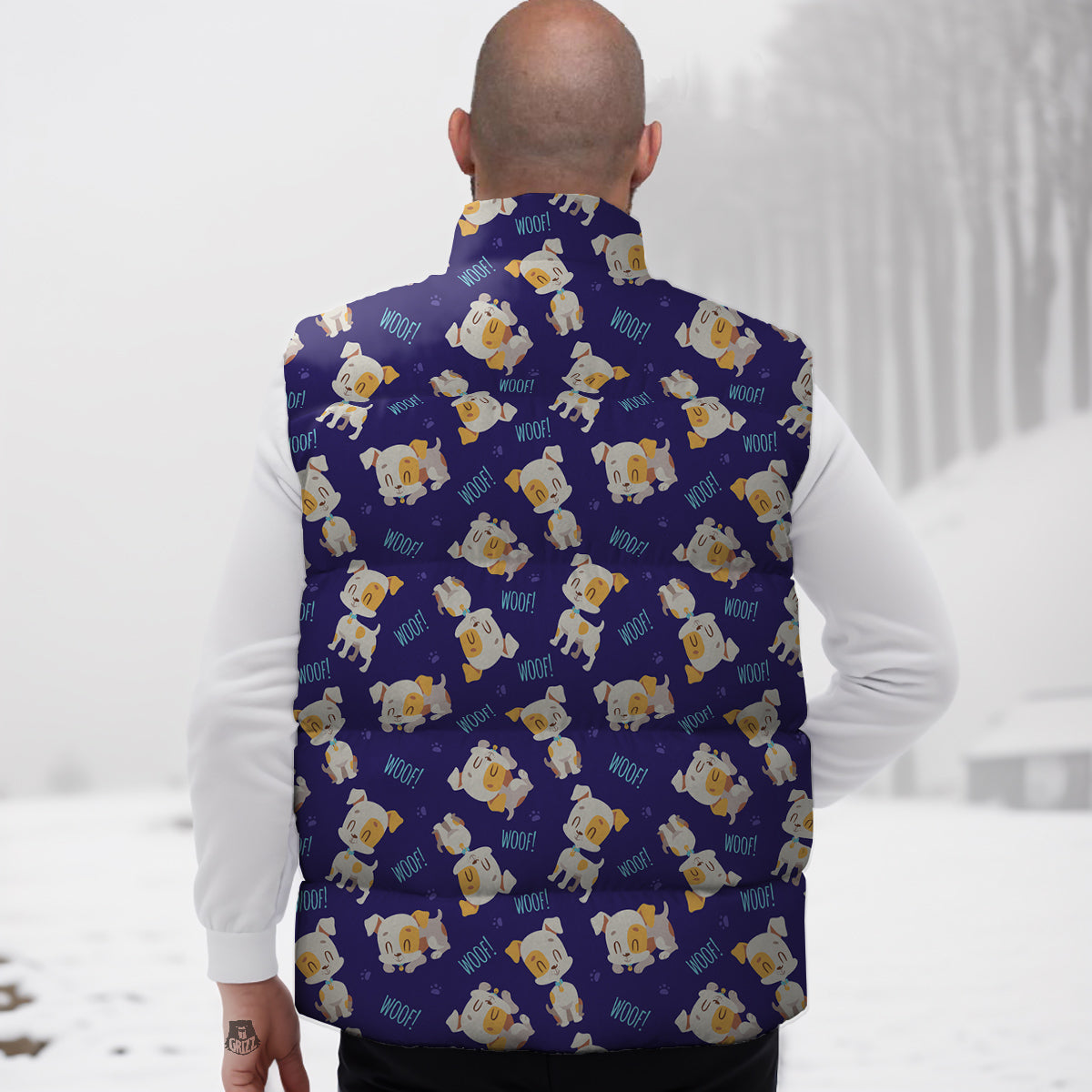 Jack Russell Terrier Cute Print Pattern Down Vest